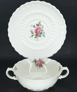 Spode Jewel Copeland Billingsley Rose Handled Cream Soup Bowl Saucer Replacement - Picture 1 of 7