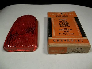 1949 Chevrolet Red Glass Tail Lamp Lens Lynx Eye T-336 - Picture 1 of 7