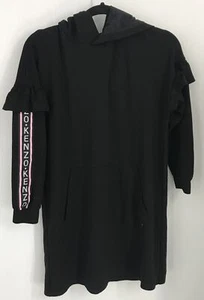 Kenzo Kids black hooded logo sweatshirt dress sz 14y - Picture 1 of 5