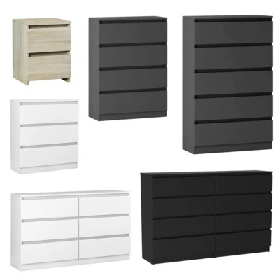 Modern Chest of Drawers Bedside Table Cabinet Nightstand 2 3 4 5 6 8 Drawer - Image 1 of 4