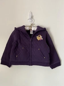 NWT Gymboree Royal Garden Girls Hooded Jacket Coat 4 4T Purple - Picture 1 of 3