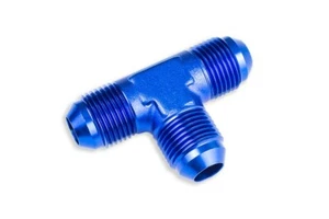 Adapter connector fitting Tee male/male/male AN4/AN4/AN4 Blue - Picture 1 of 6