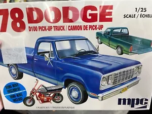 MPC 901 1978 Dodge D100 Pickup Truck w/mini bike 1/25 McM kit fs - Picture 1 of 3