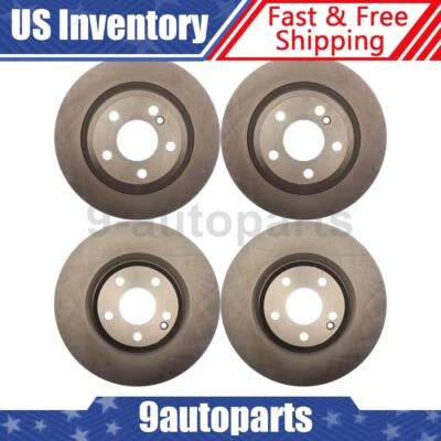 Rotores de freio a disco dianteiros traseiros para 2014-2019 Mercedes-Benz CLA250 - Imagem 1 de 4