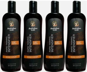4 Pack of Australian Gold Rapid Tanning Intensifier Lotion 8.5 FL Oz Each Bottle - Picture 1 of 2