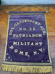 Vintage BANNER Colonel GANSEVOORT Auxilary No.28 Patriarch Militant ROME, NY - Picture 1 of 14