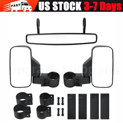 UTV Rear View Side Mirrors & Center Mirror For Polaris RZR 570 800 900 1000 - Image 1 of 4