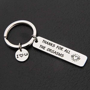 "Gracias por todos los orgasmos"" Pareja Llavero Llavero Regalo para Amante 1 pieza - Imagen 1 de 4