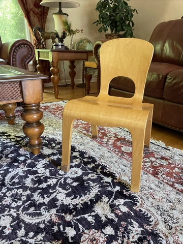 1 Vintage MCM style Community Playthings Child's Bent Plywood Chair chairs Rare Cover