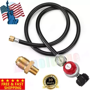 4 FT Hose High Pressure Propane Gas Regulator LPG BBQ Grill Tank Adjustable - Picture 1 of 9