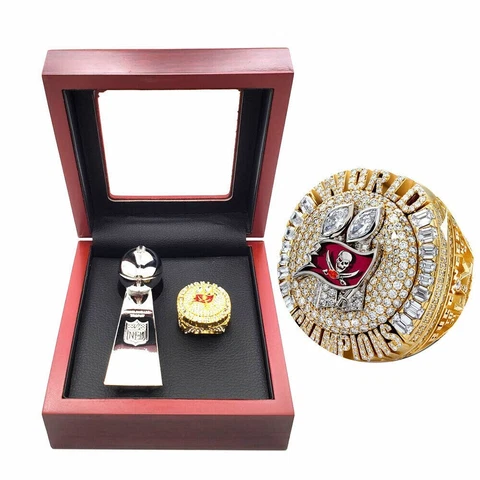 New 2021 officiel Tampa bay buccaneers championship ring with trophy +box set Cover