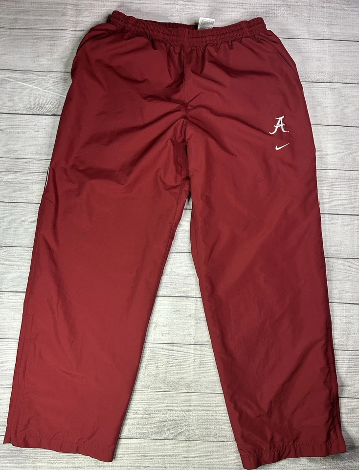 Vintage Nike Team Alabama Crimson Tide Track Pants Mens Size XXL Red Lined Y2K - Image 1 of 4