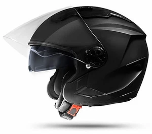 LA Street Black XL Motorradhelm Schwarz matt mit ECE 2205 Sonnenblende Jethelm - Bild 1 von 4
