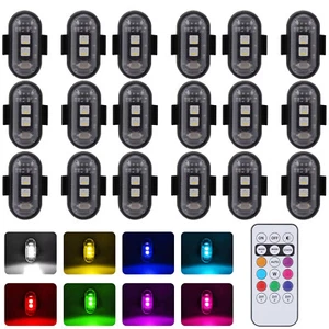 Motorcycle LED RGB Warning Light Universal Car Flash Signal Drone Strobe Light - Bild 1 von 12