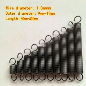 Wire Dia 1.0mm Extension Springs with hook Expanding Tension Spring L 30~400mm - Picture 1 of 5