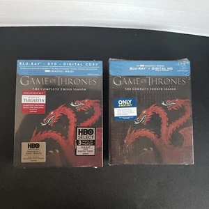 Game of Thrones Season 3 & 4 BluRay BestBuy Limited Edition Targaryen SEALED HBO - Picture 1 of 8