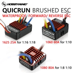 HobbyWing QuicRun 60A / 25A Brushed Wasserdichter ESC für 1/10 1/18 1/16 RC Car - Bild 1 von 29