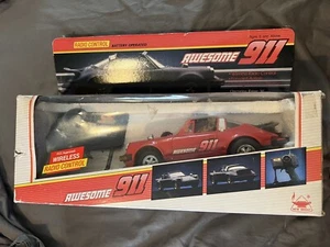 Vintage New Bright Radio Control Car Awesome Porsche 911 New Damaged Packaging - Picture 1 of 5