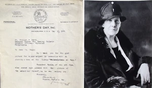 Mother's Day Founder, Anna Jarvis Autograph Letter Official Holiday 1914 - Picture 1 of 9