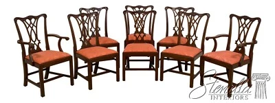 L68549: Set of 8 HENKEL HARRIS Model 107 Mahogany Dining Room Chairs - Image 1 of 4