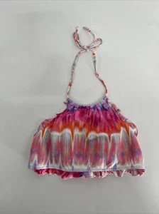 Unbranded , Girls Halter Strap Tie Dye Swim Top, Multicolor, Size 10, NWOT - Picture 1 of 5