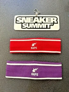 A BATHING APE Men's Goods BAPESTA HEADBAND  red/purple - Picture 1 of 1