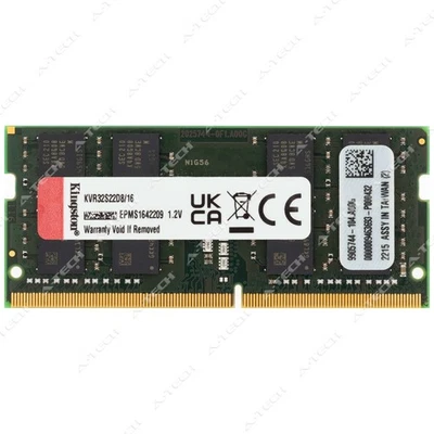 Kingston 16GB DDR4 3200MHz PC4-25600 2Rx8 SODIMM Laptop Memory RAM KVR32S22D8/16 - Image 1 of 2