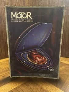 MoToR  Magazine October 1940 Automobile Magazine WW II Art Deco Radebaugh Cover - Picture 1 of 13