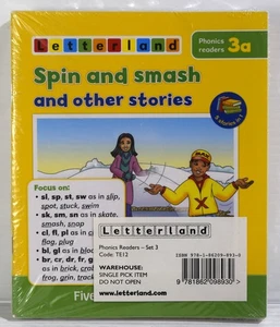 UK Letterland PHONICS READERS SET 3 a-e Carter Stamey 5 Paperback Book Set NEW - Picture 1 of 4