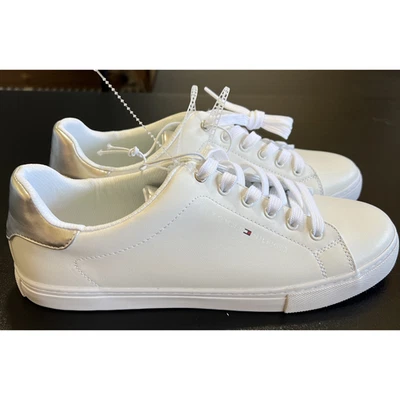 Tommy Hilfiger Tenis Mujer 11 Blanco Twlyan Zapatos Clásicos Preppy Twee NUEVO Foto 1 de 4