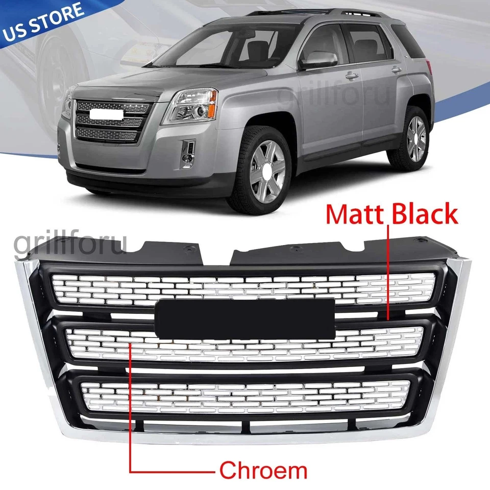 Conjunto de parrilla de parachoques delantero cromado para GMC Terrain SL SLE SLT 2010-2015 Foto 1 de 4