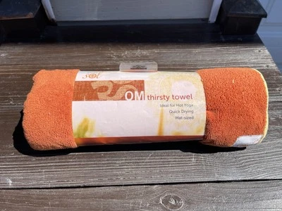 GAIAM - OM Thirsty Towel - Quick Drying - Mat Size - Orange/Yellow - Brand New - Image 1 of 4