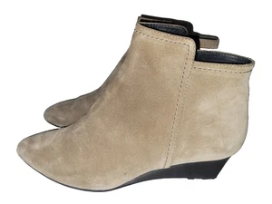 Botín Tod's Made in Italy de gamuza beige tostado con cuña y cremallera al tobillo talla IT 39/US 8-8,5 - Imagen 1 de 21