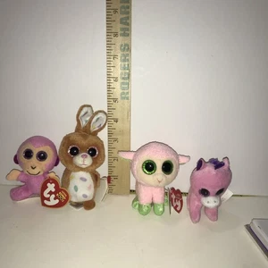 4 Little Ty Stofftiere. 3-4 Zoll groß - Bild 1 von 4