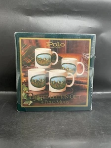 Juego de 4 tazas/tazas polo vintage 1978 Polo Ralph Lauren edición limitada NUEVO - Imagen 1 de 10