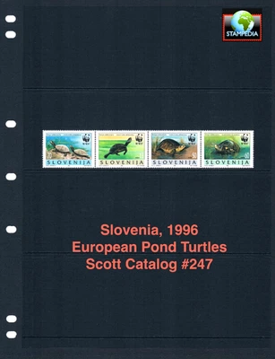 $3,75 Scott значение - 1996 SLOVENIA пруд черепахи европейской дикой природы CV MNH NH UMM - Изображение 1 из 4