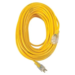Yellow Jacket 2885AC Outdoor PVC 125V 15A 1875W 12/3 SJTW Extension Cord 100 ft. - Picture 1 of 1