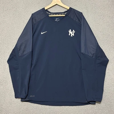 New York Yankees Nike Dri-Fit Pullover Rompevientos Chaqueta Hombres XL Azul MLB Foto 1 de 4