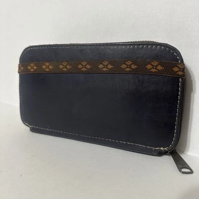 Patricia Nash Oria Navy Leather Zipper - Image 1 of 4