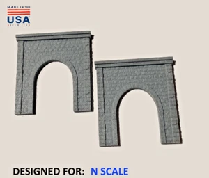 X2 N Scale Stone Single Train Tunnel Portal - 1:160 Model Railroad Scenery - Picture 1 of 7