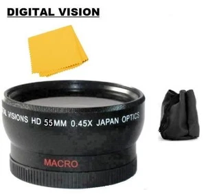 55mm Wide Angle Lens with Macro For Canon EF-M 18-150mm f/3.5-6.3 IS STM - Picture 1 of 8