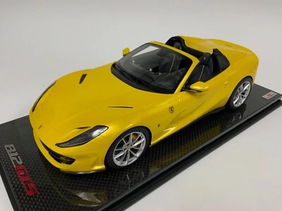 1/18 MR Collection Ferrari 812 GTS Spider Tristrato Yellow  on Carbon Base - Image 1 of 4