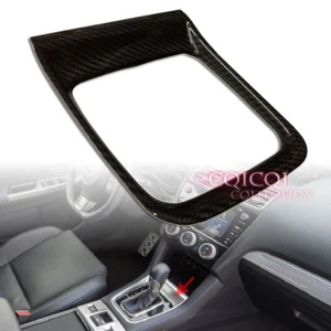 Carbon Fiber gear shift shifter cover trim for 2015~2021 Subaru Levorg ◎ - Picture 1 of 3