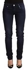 Acht Jeans Bleu Délavé Coton Taille Basse Jeans Coupe Slim Pantalon S.W26