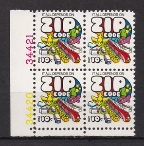 Scott #1511 Zip Code  Block Of 4 1974 Mint NH OG - Picture 1 of 4
