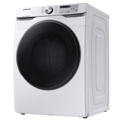 SAMSUNG - DVG45R6100W Gas Dryer With Steam, White/gray 7.5 Cubic feet Stackable  - Image 1 of 4