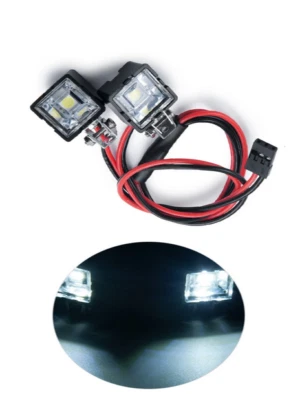 2x LED RC Dachbeleuchtung Spotlights Scheinwerfer Eckig Lampe RC Auto Drohne - Bild 1 von 4