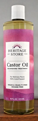 Касторовое масло Heritage Store 16 жидких унций - Изображение 1 из 3