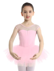 Girls Ballet Dance Dress Gym Skating Performance Leotards Tutu Skirts Dancewear - Picture 1 of 65