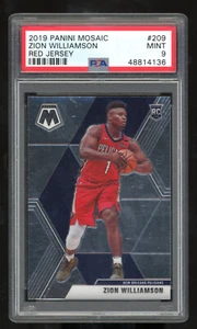 Camiseta deportiva Mosaic Zion Williamson 2019-20 roja variación novato RC #209 PSA 9 - Imagen 1 de 2
